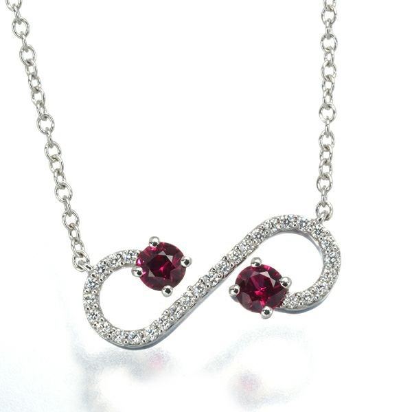 ティファニー ネックレス ルビー ダイヤ エンチャント スクロール  Pt950 