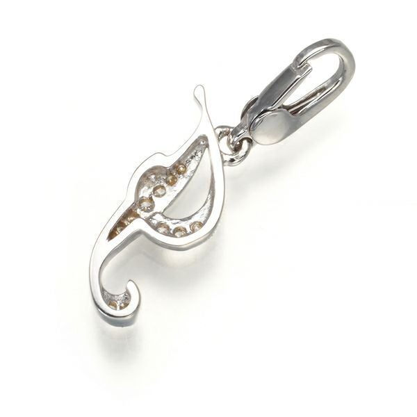 ゆきざき ペンダントトップ ダイヤ ノンブル アルファプティ イニシャル I K18WG 保証書