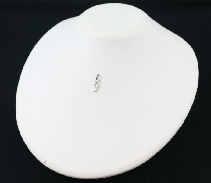 ゆきざき ペンダントトップ ダイヤ ノンブル アルファプティ イニシャル I K18WG 保証書