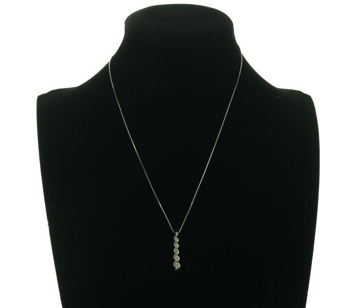 ダイヤ 0.50ct 5P ネックレス K18WG 