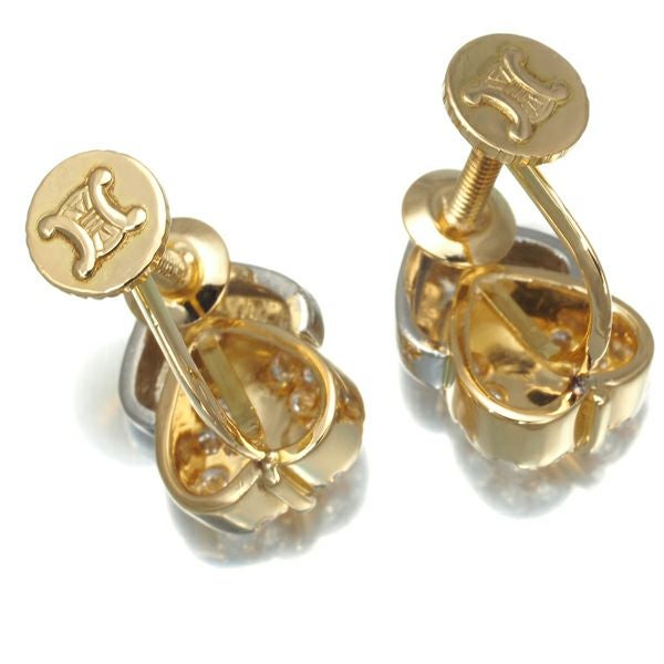 セリーヌ イヤリング ダイヤ 0.16ct/0.16ct ハート K18YG/Pt900 
