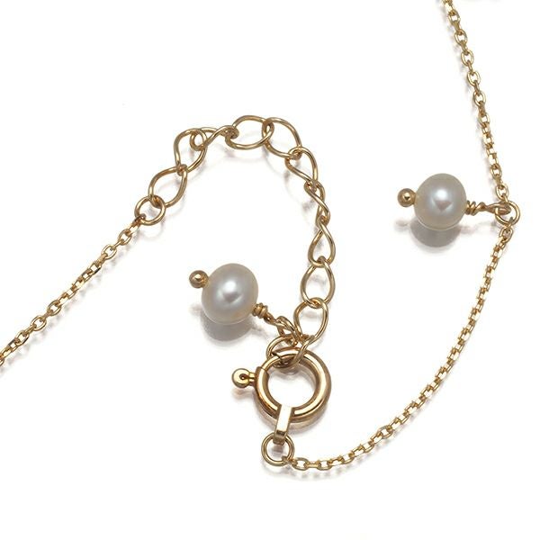 ベビーパール 淡水真珠 3.5mm ステーション  ブレスレット K10YG 