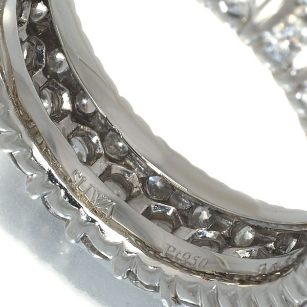 スワ リング ダイヤ 2.5ct程 パヴェ フルエタニティ 8号 Pt950 