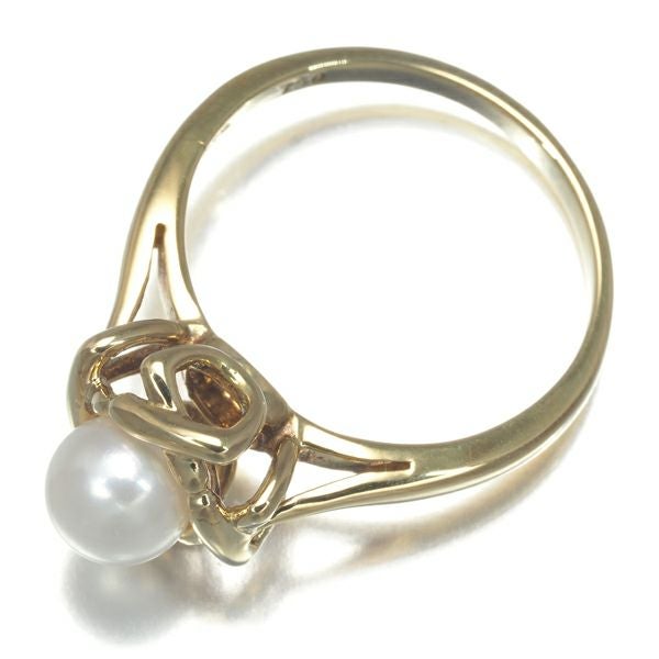 ティファニー リング パール 真珠 5.7mm キスアラウンド 9号 K18YG 