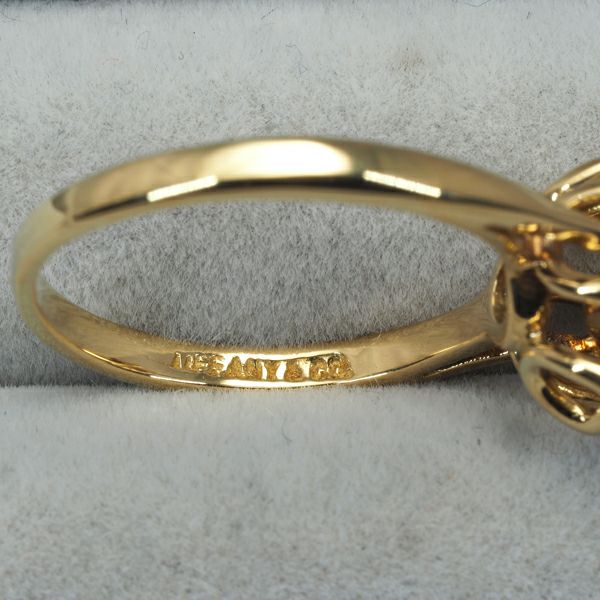 ティファニー リング パール 真珠 5.7mm キスアラウンド 9号 K18YG 