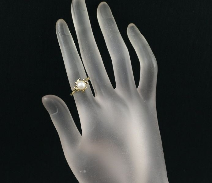 ティファニー リング パール 真珠 5.7mm キスアラウンド 9号 K18YG 