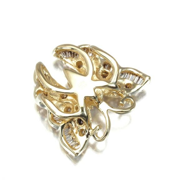 ダイヤ 0.25ct バタフライ アニマル  ペンダントトップ K18YG