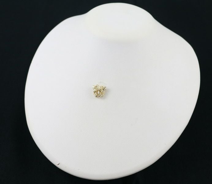 ダイヤ 0.25ct バタフライ アニマル  ペンダントトップ K18YG
