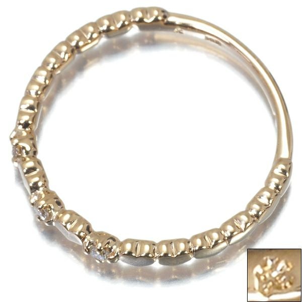 組曲 ダイヤリング ダイヤモンド ハート ピンキー 5号 K10YG 