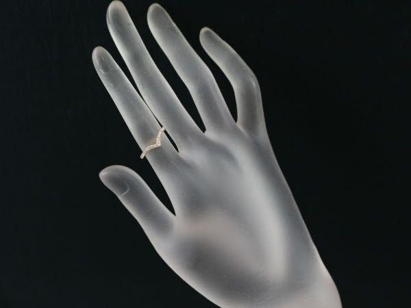 ティファニー ダイヤリング ダイヤモンド ソレスト Vバンド ハーフエタニティ 8号 K18PG