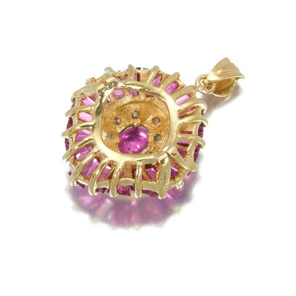 ルビー ダイヤ ダイヤモンド バレリーナ クラシック ペンダントトップ K18YG/WG 