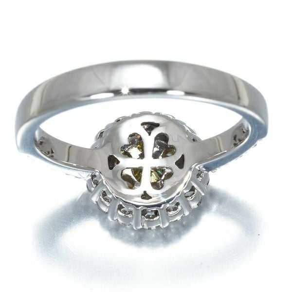 イエロー&クリア ダイヤリング ダイヤモンド 0.96ct サークル K18WG 