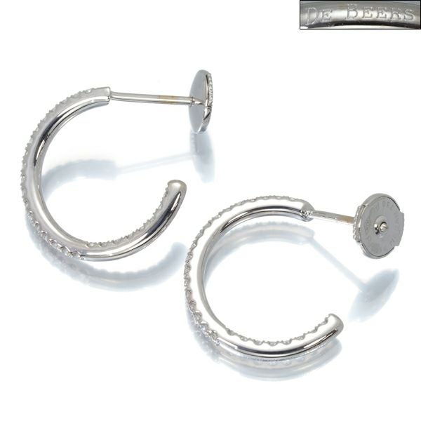 デビアス ダイヤピアス ダイヤモンド フープ K18WG