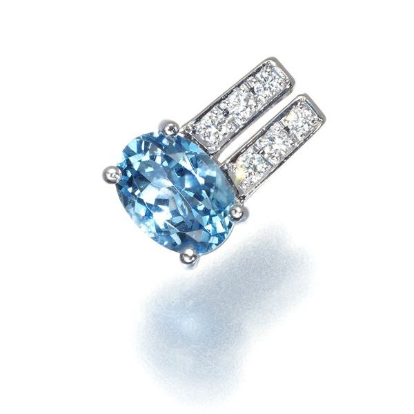 TASAKI タサキ ペンダント トップ アクアマリン 0.82ct ダイヤ ダイヤモンド Pt900 