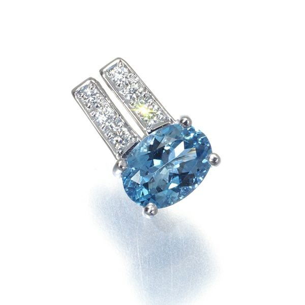 TASAKI タサキ ペンダント トップ アクアマリン 0.82ct ダイヤ ダイヤモンド Pt900 