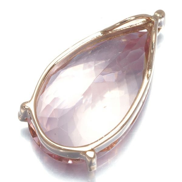 モルガナイト 4.860ct ティアドロップ ペンダントトップ K10PG 鑑別書