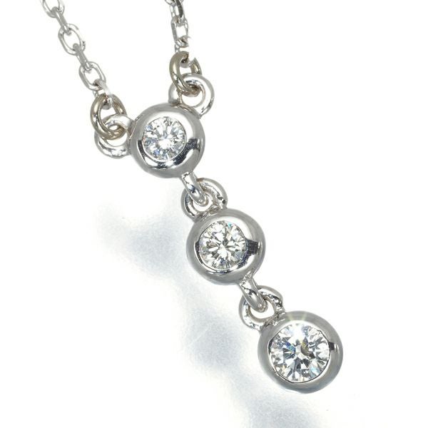 ミキモト ネックレス ダイヤ 0.13ct 3P K18WG 