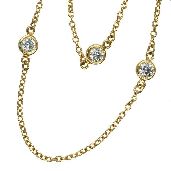 ティファニー ブレスレット ダイヤ バイザヤード 3P K18YG