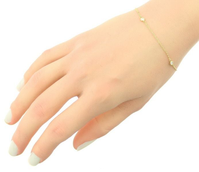 ティファニー ブレスレット ダイヤ バイザヤード 3P K18YG