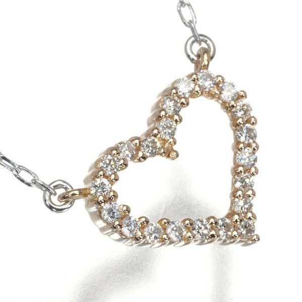 ヴァンドーム ネックレス ダイヤ 0.19ct  ハート K18PG/WG 