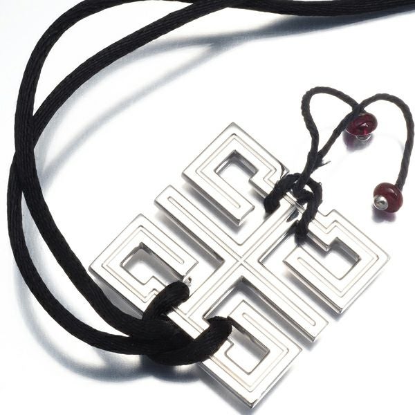 カルティエ ネックレス ルビー ウィッシュノット ドラゴン  K18WG/コード 