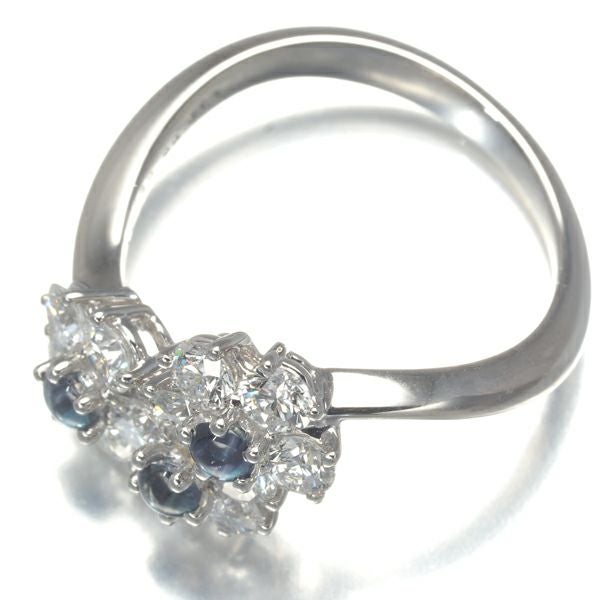 ギメル リング アレキサンドライト 0.260ct ダイヤ 0.973ct  フラワー 9号 Pt950 保証書