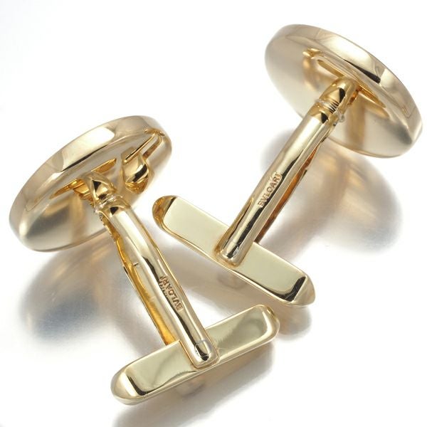 ブルガリ カフス ダイヤ オニキス  サークル K18YG 