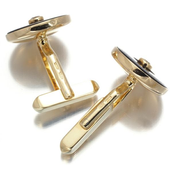 ブルガリ カフス ダイヤ オニキス  サークル K18YG 