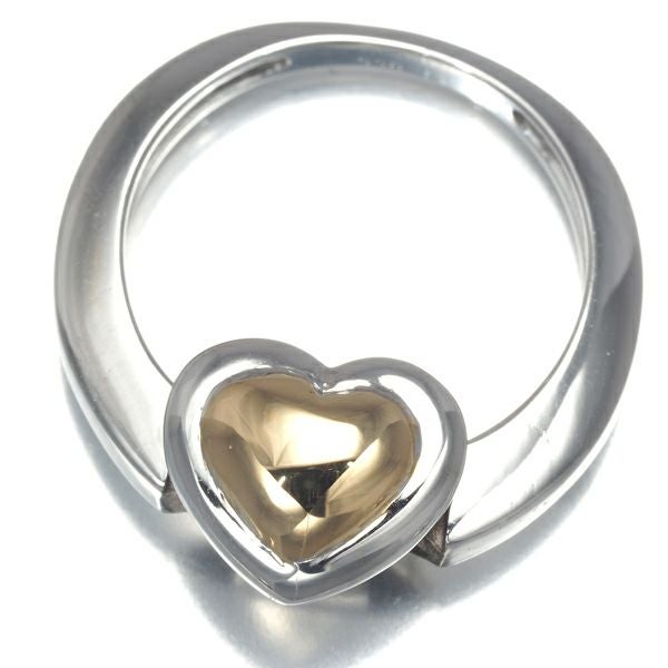 ヴァンクリーフ&アーペル リング兼ペンダントトップ   ハート 9.5号 K18WG/YG 未修理証明書