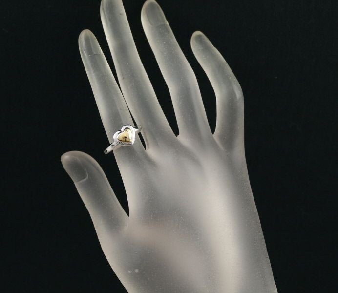 ヴァンクリーフ&アーペル リング兼ペンダントトップ   ハート 9.5号 K18WG/YG 未修理証明書