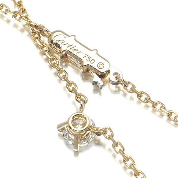 カルティエ ネックレス ダイヤ 0.50ct G VS2 VG ラブサポート ソリテール K18YG 鑑定書