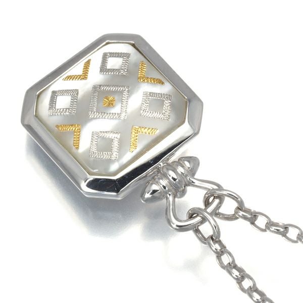 ミキモト ネックレス シェル ピクウェ  ロング K18YG/WG 