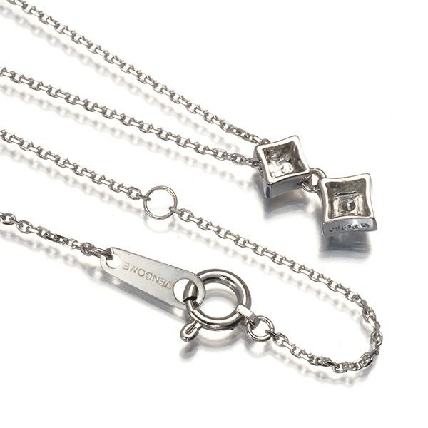 ヴァンドーム ネックレス ダイヤ  スクエア Pt950/Pt850 