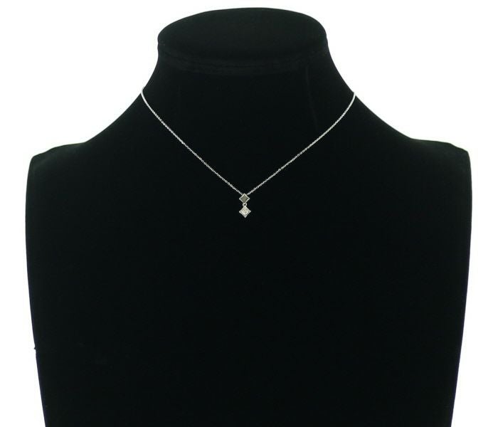 ヴァンドーム ネックレス ダイヤ  スクエア Pt950/Pt850 