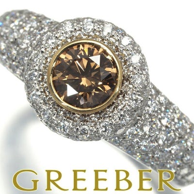 カシケイ リング ダイヤ 0.534ct/0.70ct ワンストーン 12.5号  Pt900/K18YG 