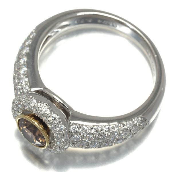 カシケイ リング ダイヤ 0.534ct/0.70ct ワンストーン 12.5号  Pt900/K18YG 