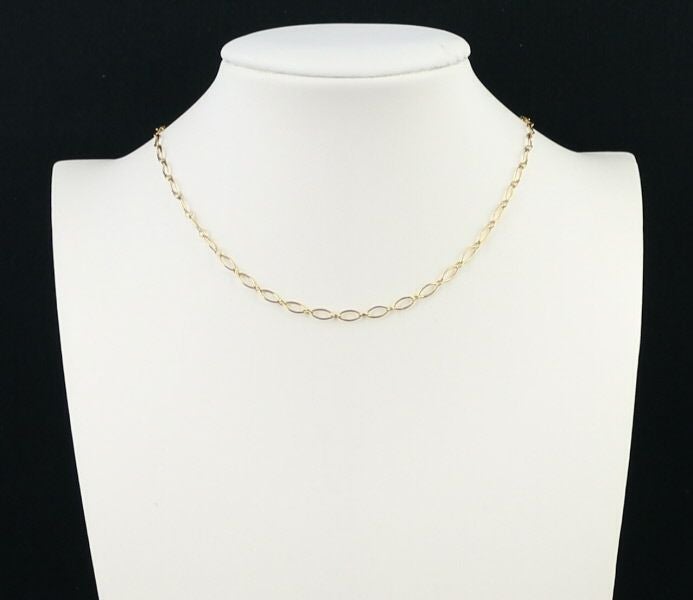 ティファニー チェーンネックレス オーバルリンク 51cm K18YG 
