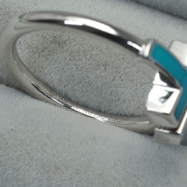 ティファニー リング ターコイズ ダイヤ Tワイヤー 12号 K18WG 