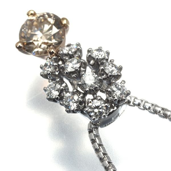 カシケイ ネックレス ダイヤ 0.718ct/0.38ct   K18PG/WG/Pt900 