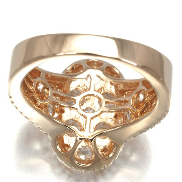 ローズカットダイヤ 1.90ct 2種カット  リング K18PG 