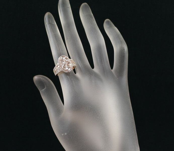 ローズカットダイヤ 1.90ct 2種カット  リング K18PG 