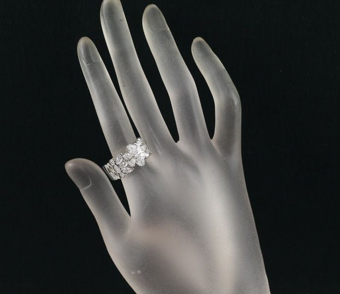 ダイヤ 1.44ct フラワー  リング Pt900 