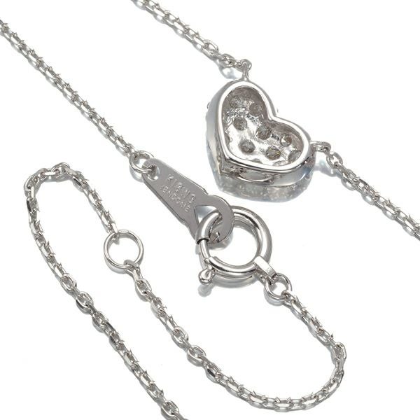 ヴァンドーム ネックレス ダイヤ 0.39ct ハート パヴェ K18WG 