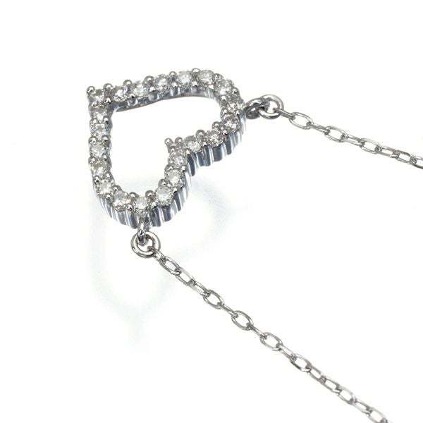 ヴァンドーム ネックレス ダイヤ 0.19ct  ハート K18WG 