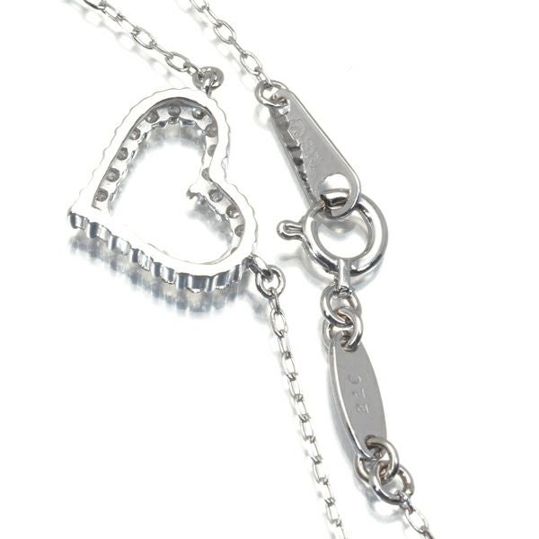ヴァンドーム ネックレス ダイヤ 0.19ct  ハート K18WG 