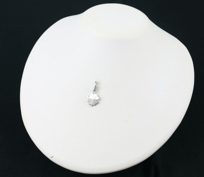 カルティエ ペンダントトップ ダイヤ  クローバー フリップ チャーム K18WG 