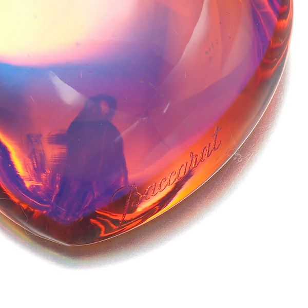 バカラ ペンダントトップ クリスタルガラス  ペアシェイプ K18YG 