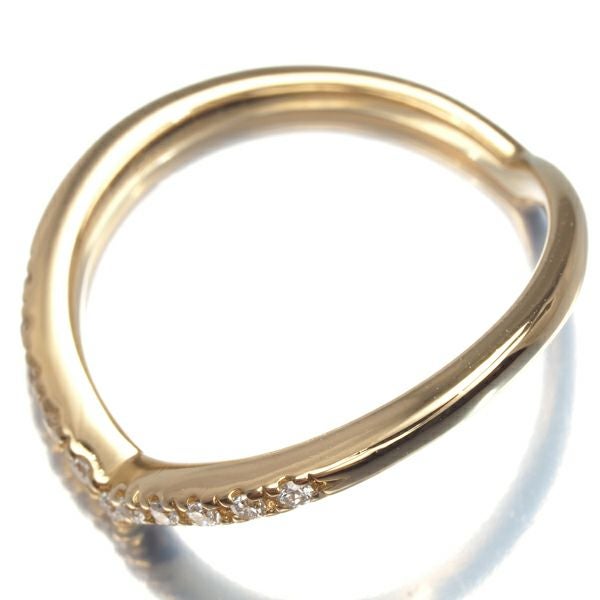 スタージュエリー リング ダイヤ 0.04ct  Vライン ピンキー 2号 K18YG 