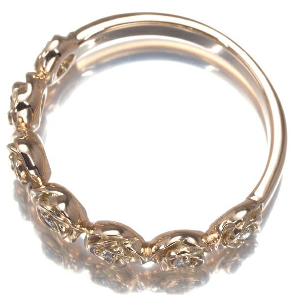 ヴァンドーム リング ダイヤ  ローズ フラワー 11号 K10PG 