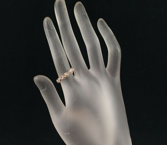 ヴァンドーム リング ダイヤ  ローズ フラワー 11号 K10PG 